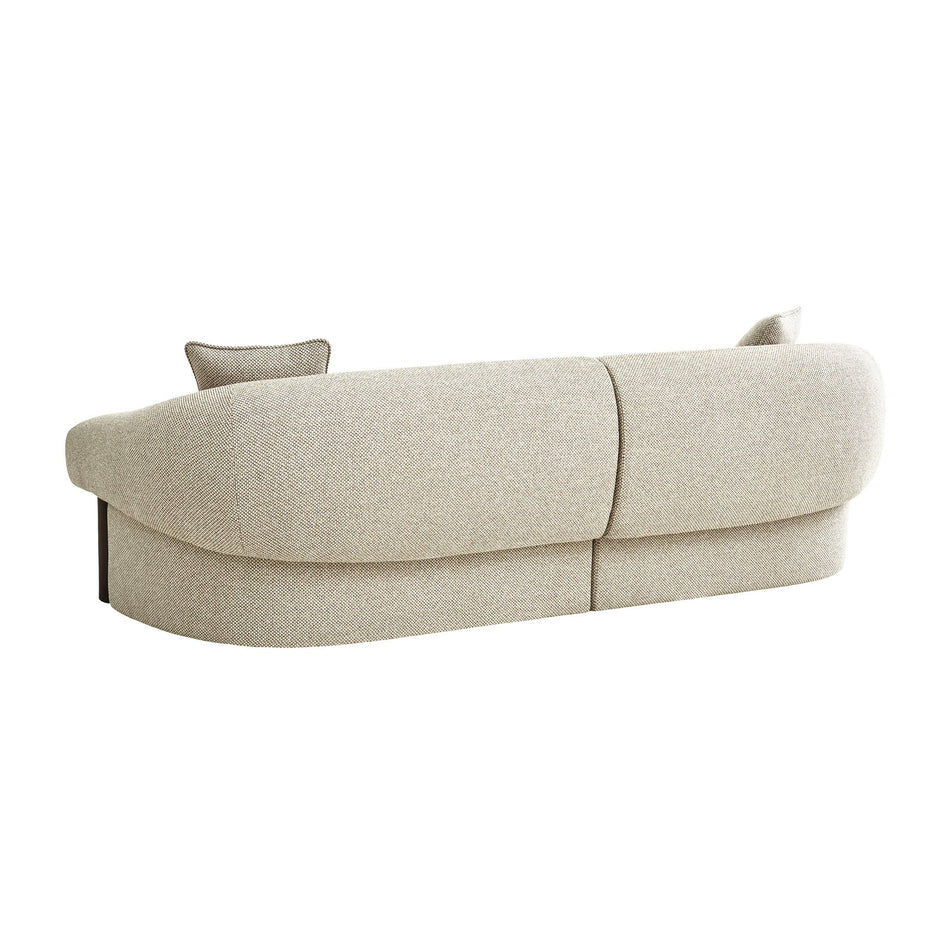 CLC12574-IG Dark Brown 3 Seater Sofa - Soft Beige
