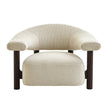 CLC12575-IG Dark Brown Armchair - Soft Beige