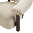 CLC12575-IG Dark Brown Armchair - Soft Beige