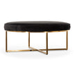 CLC6627-BS 100cmx46cm Ottoman - Black Velvet
