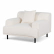 CLC6690-CA Armchair - Ivory White Boucle with Black Legs - Last one