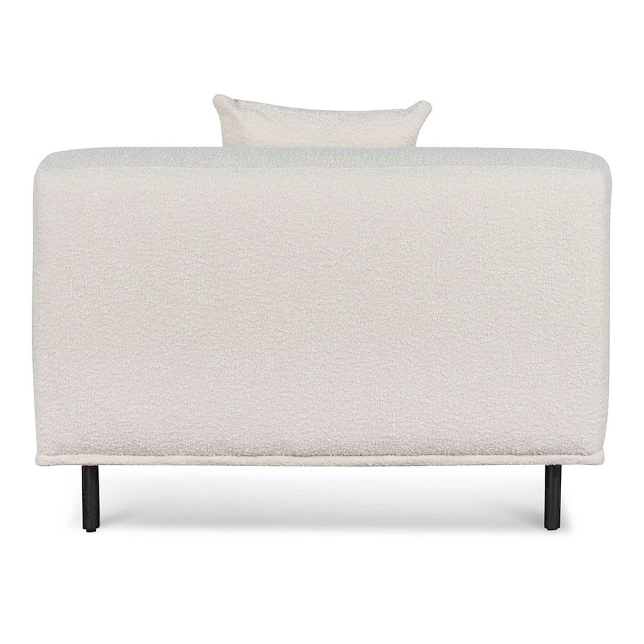 CLC6690-CA Armchair - Ivory White Boucle with Black Legs - Last one