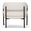 CLC6871-KSO - Ivory White Sherpa Armchair - Black Legs