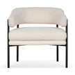 CLC6871-KSO - Ivory White Sherpa Armchair - Black Legs