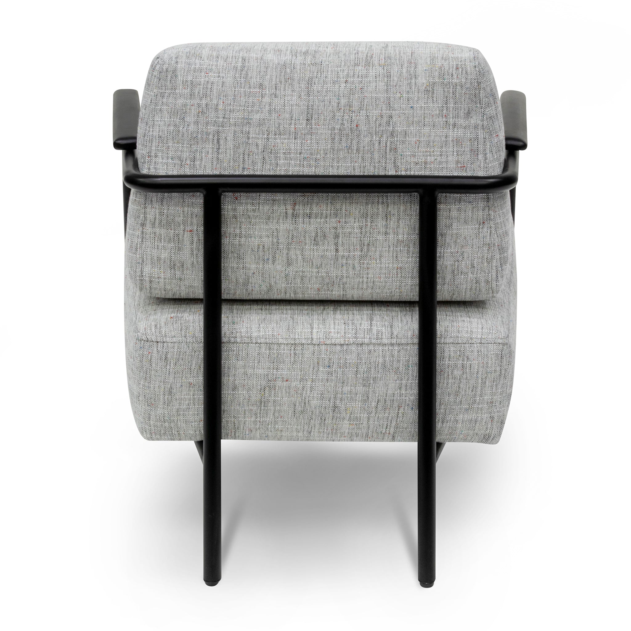 CLC6961-IG Fabric Armchair - Light Spec Grey with Black Legs