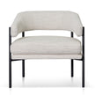 CLC8323-KSO Rustic Beige Fabric Armchair - Black Legs