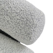 CLC8574-CA Charcoal White Boucle Armchair - Black Legs