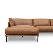 LC8592-KSO 4 Seater Left Chaise Leather Sofa - Caramel Brown