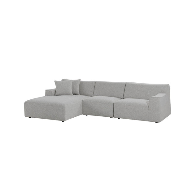 CLC8671-YY 3 Seater Left Chaise Sofa -  Clay Grey