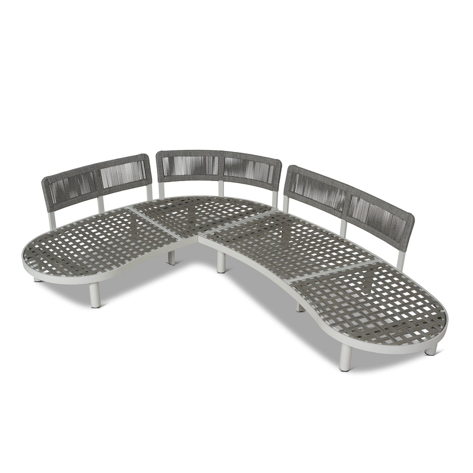 CLS12165-EM 2pcs Outdoor Corner Lounge Set - Light Brown