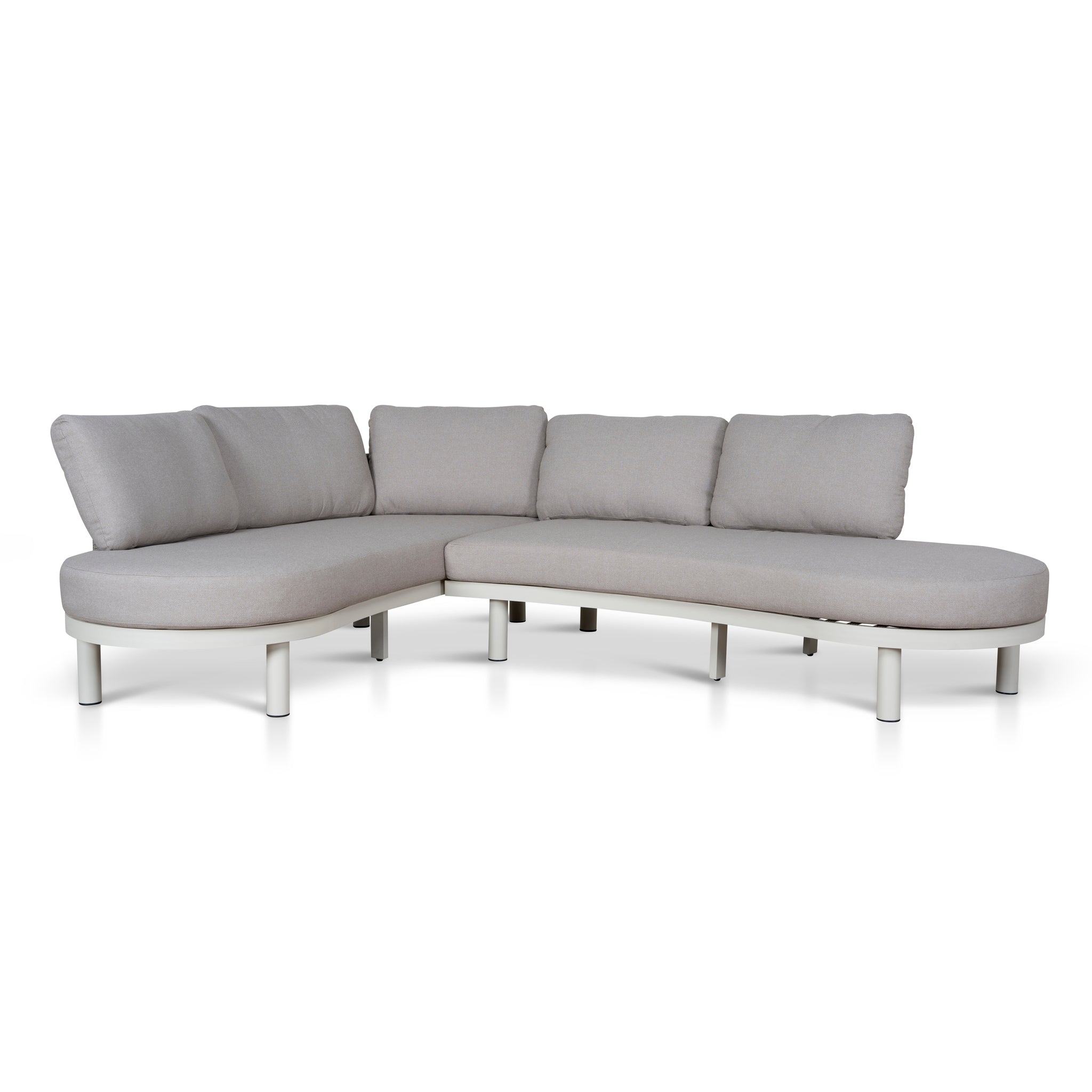 CLS12165-EM 2pcs Outdoor Corner Lounge Set - Light Brown