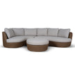 CLS12169-EM 2pcs Outdoor Corner Lounge Set - Light Brown