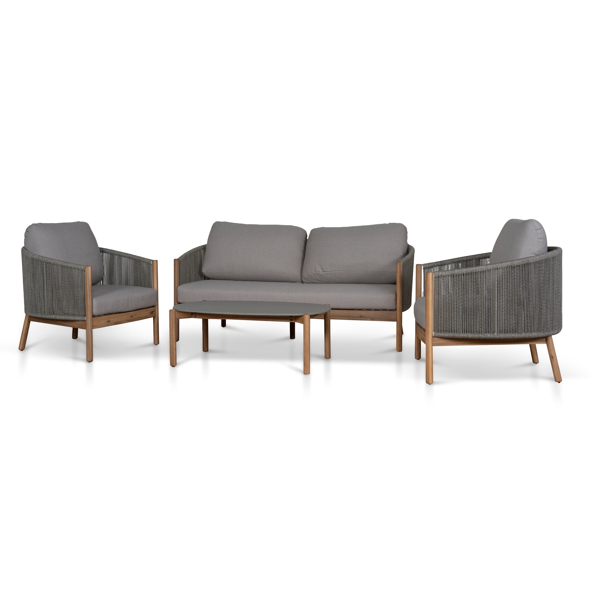CLS12172-EM 4pcs Outdoor Lounge Set - Light Brown