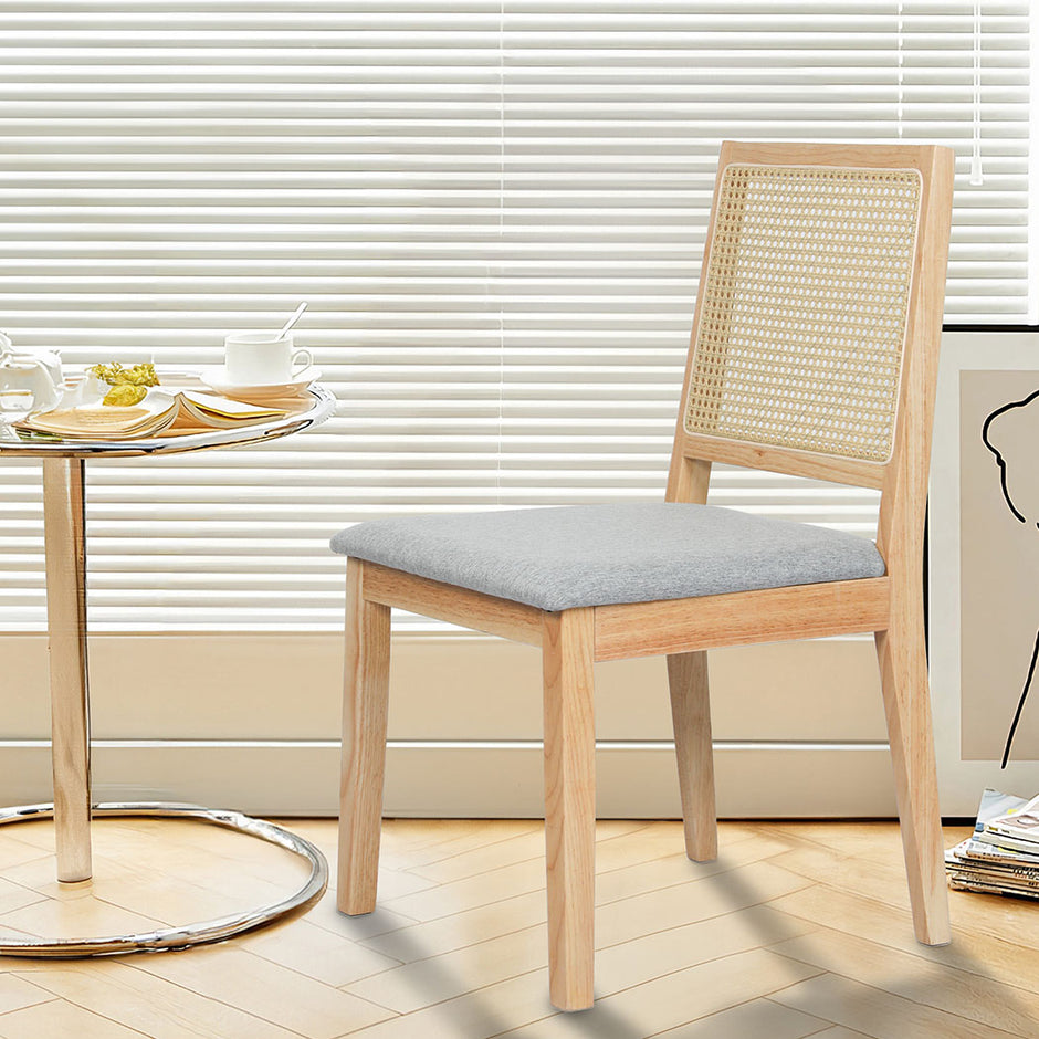Levede 4X Cane Dining Chair Rattan Armless Seat-2006732734558507014