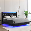 Levede  Floating Bed Frame Double with Headboard LED Lights Mattress Base-2006732834760429574