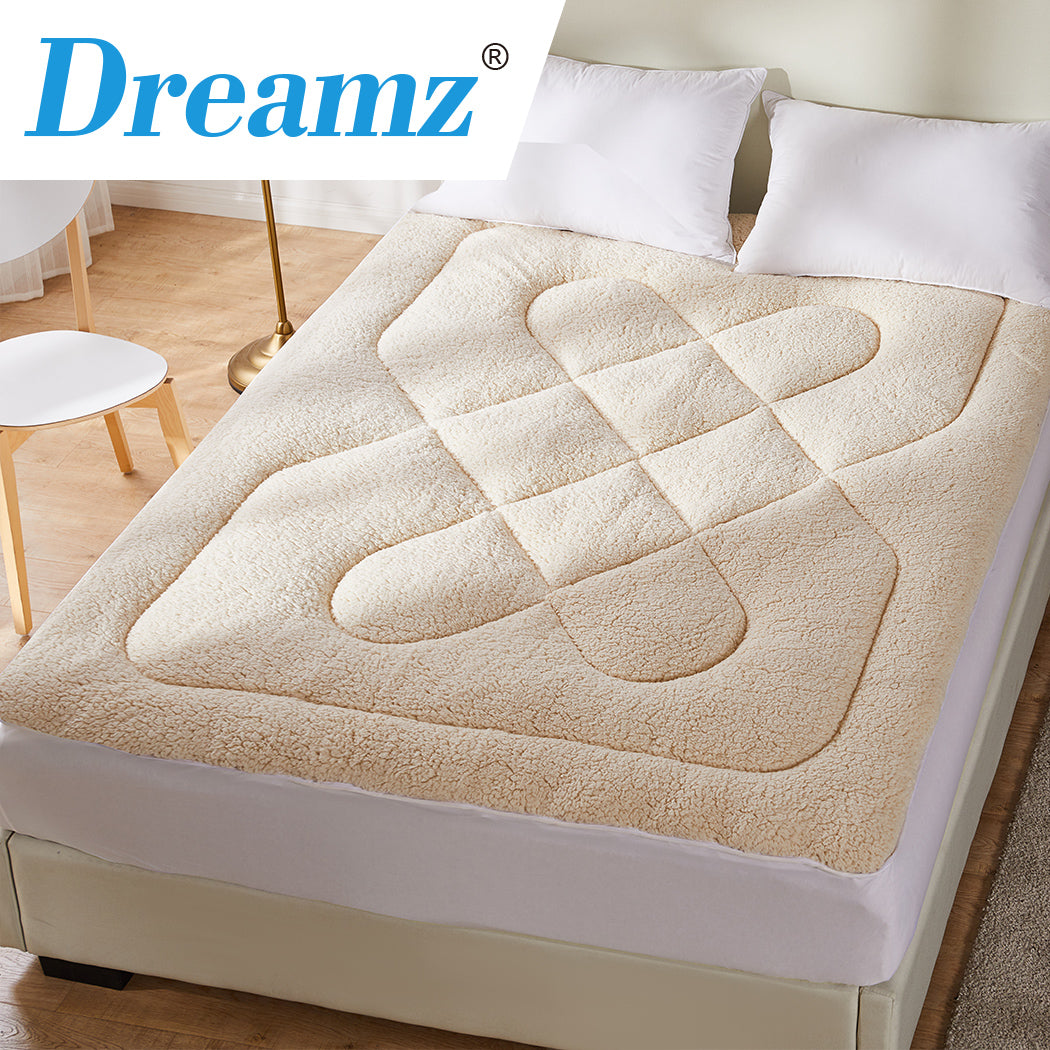 DreamZ Mattress Topper 100% Wool Underlay Queen-2018816827945259014
