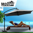 Mountview 3M Outdoor Umbrella Cantilever Grey Without Base-2018816876225892358