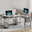 Levede Computer Desk Corner Desk Black-2006732838304616454