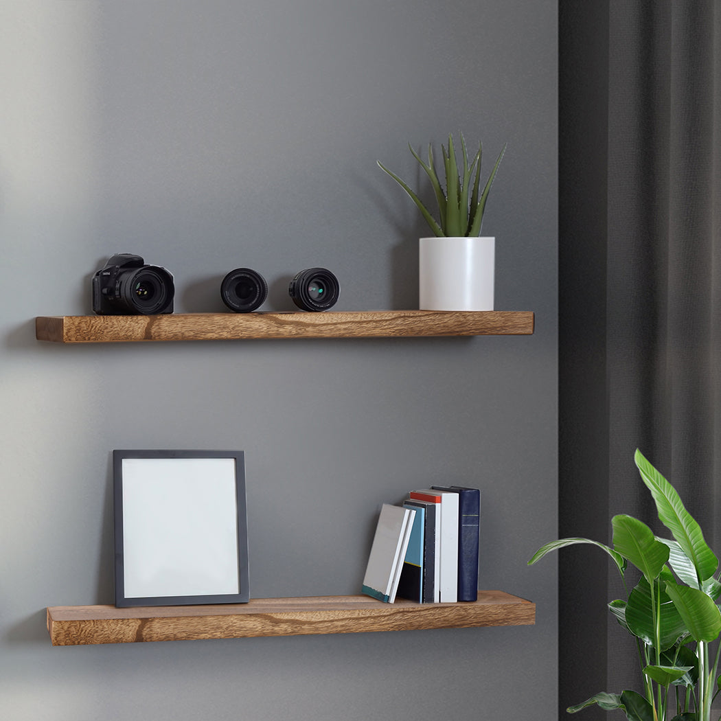 Levede 2 Pcs Floating Shelves Wall Mounted Medium-2006733235324850182