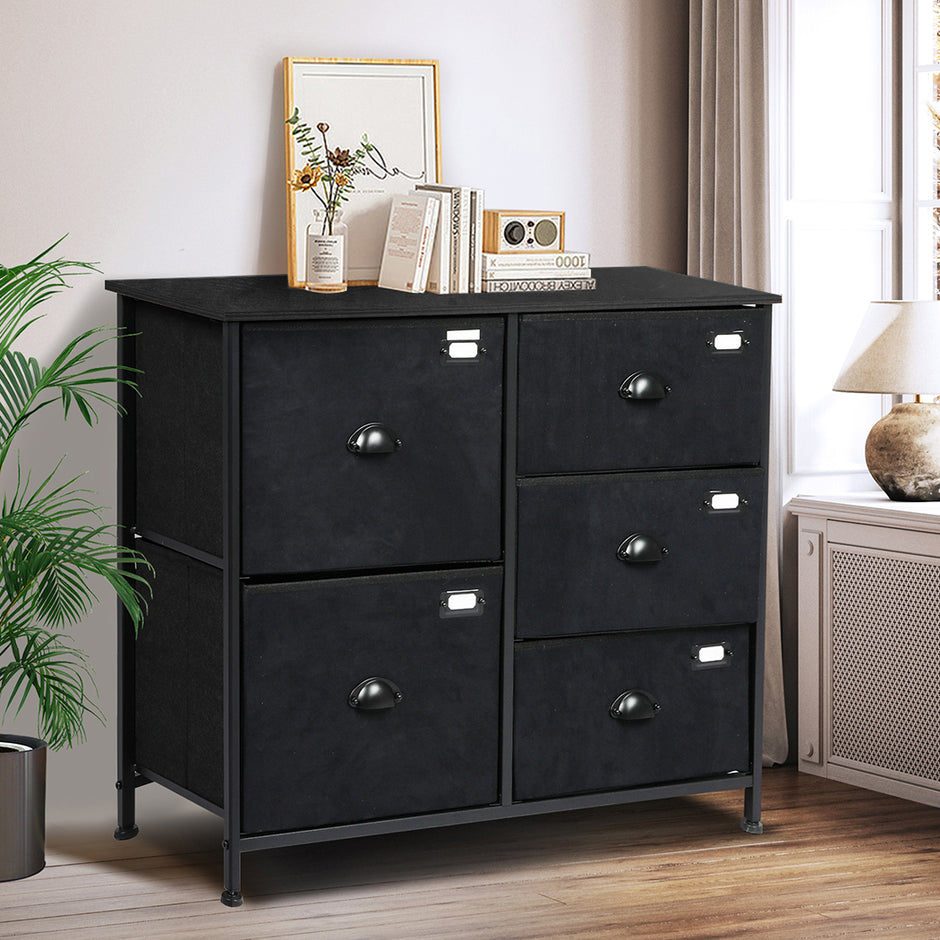 Levede Chest of 5 Drawers Storage Cabinet-2006733276332560391
