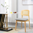 Levede Dining Chair Wood Rattan Armless Natural x6-2006732736869568518