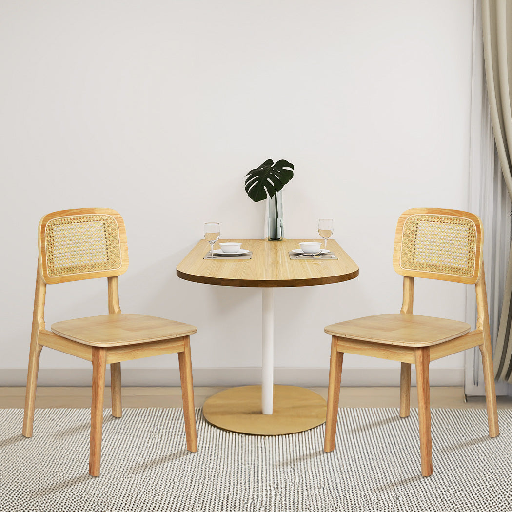 Levede 4x Rattan Dining Chair Wooden Kitchen Chair-2006733383874514950