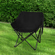 Levede Folding Camping Moon Chair Lightweight Black-2018816697703731206