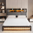 Levede King Bed Frame with Storage Headboard RGB LED-2011971105136447494