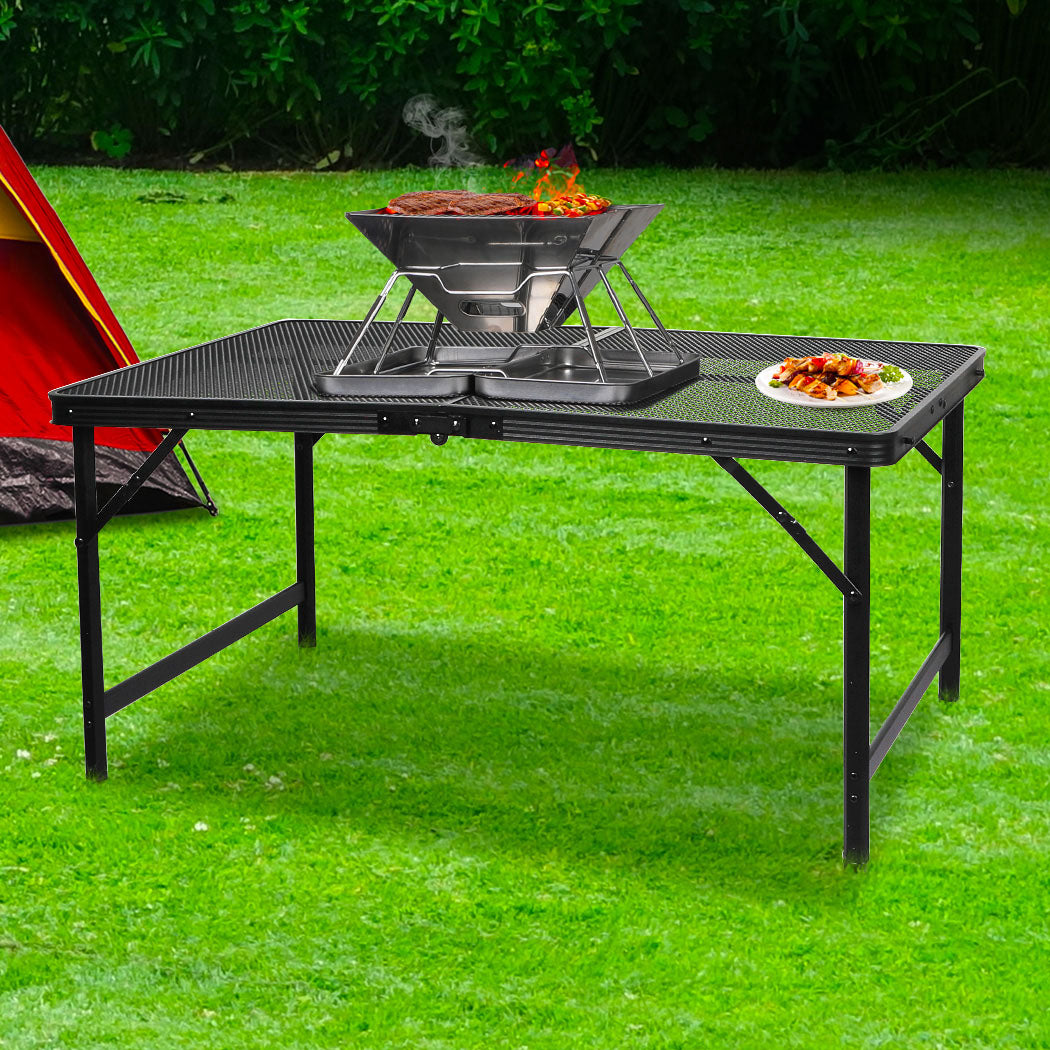 Levede Grill Table BBQ Camping Tables Large-2018816777647165446