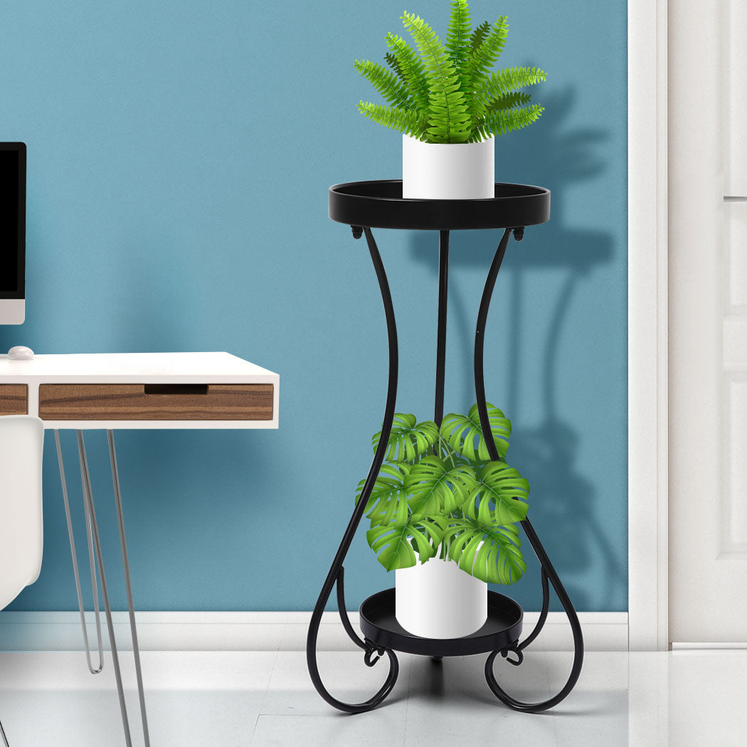 Levede Plant Stand 2 Tiers Outdoor Indoor Medium-2006732932466741254