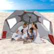 Mountview Beach Umbrella Outdoor Umbrellas Red 2.33M-2018816736698175494