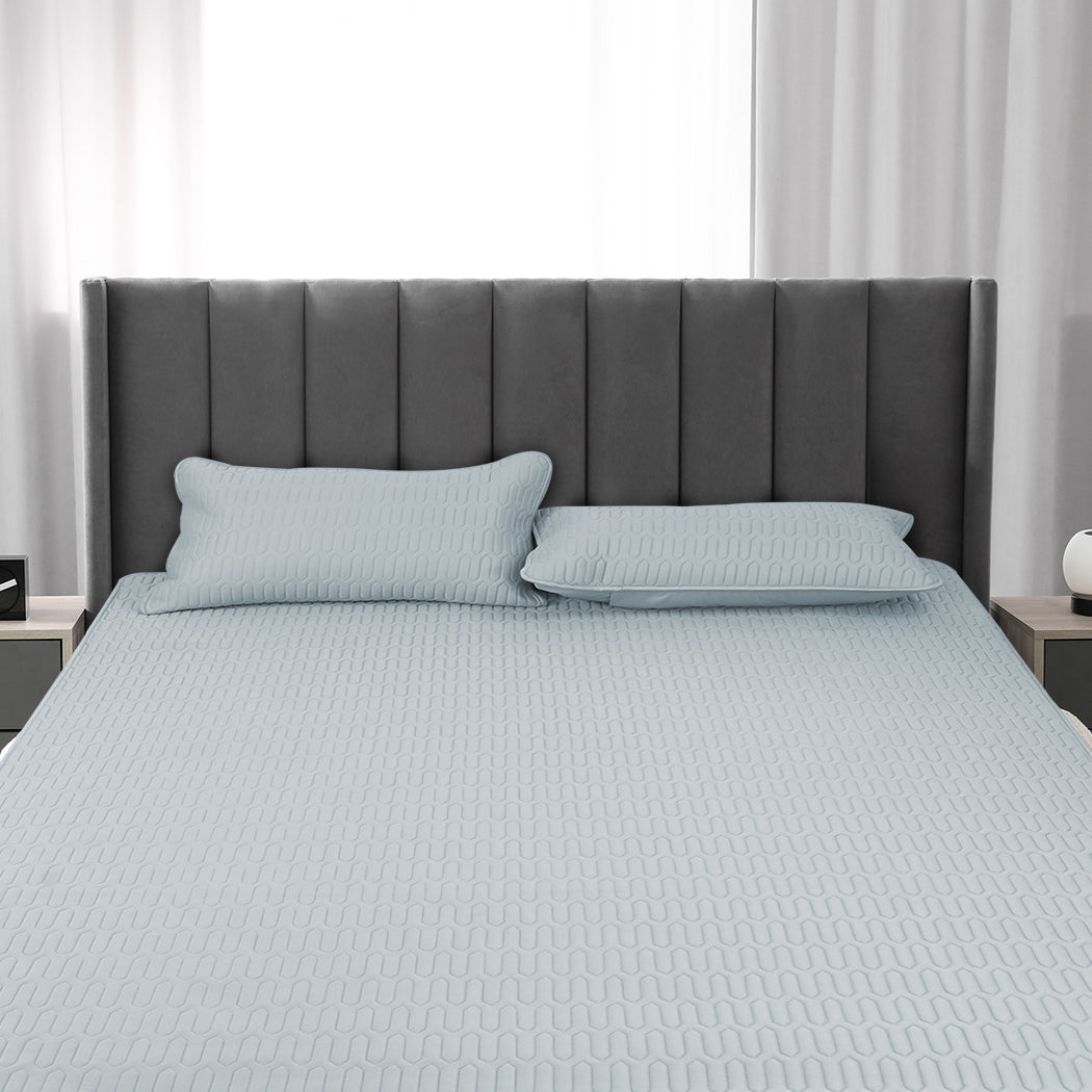 DreamZ Latex Cooling Bed Sheet Set Fitted 3PCS King-2006733219352940550
