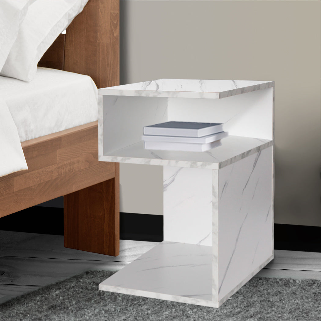 Levede 1xBedside Tables Drawers Side White-2006733102113755142