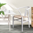 Levede 2x Dining Chairs Wooden Hans White-2006733260503257094