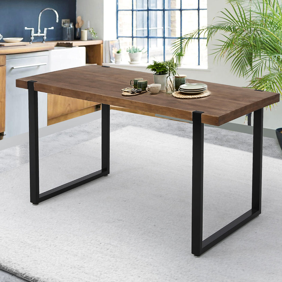 Levede Dining Table Industrial Wooden-2018816929279643654