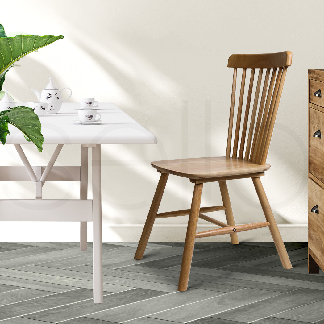 Levede 2x Dining Chairs Kitchen Windor Oak-2006733257516912646