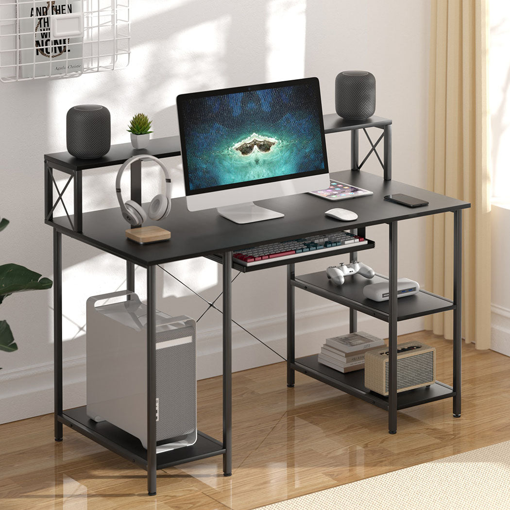 Levede Office Gaming Computer Desk Black-2006732839537741830