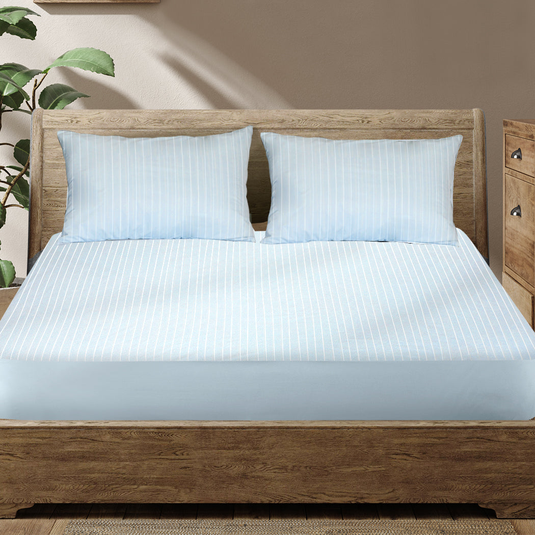 Dreamz King Mattress Protector Pillowcases King Blue-2006733086502555655