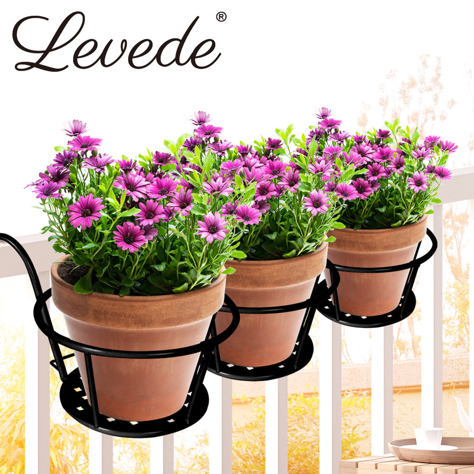 Levede 3x Plant Stand flower Holder Black-2018816672860868614