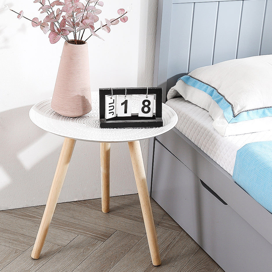 Levede Side Table Coffee Bedside End White-2006733258066366471