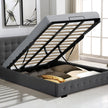 Levede Fabric Bed Frame King Tufted Dark Grey-2006733222549000198