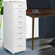 Levede Office Cabinet 8 Drawer Drawers White-2006733172112494599