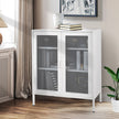 Levede Storage Cabinet Steel Kitchen White-2006733266870210568