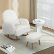 Levede Fleece Rocking Chair with footstool-2006732837268623367