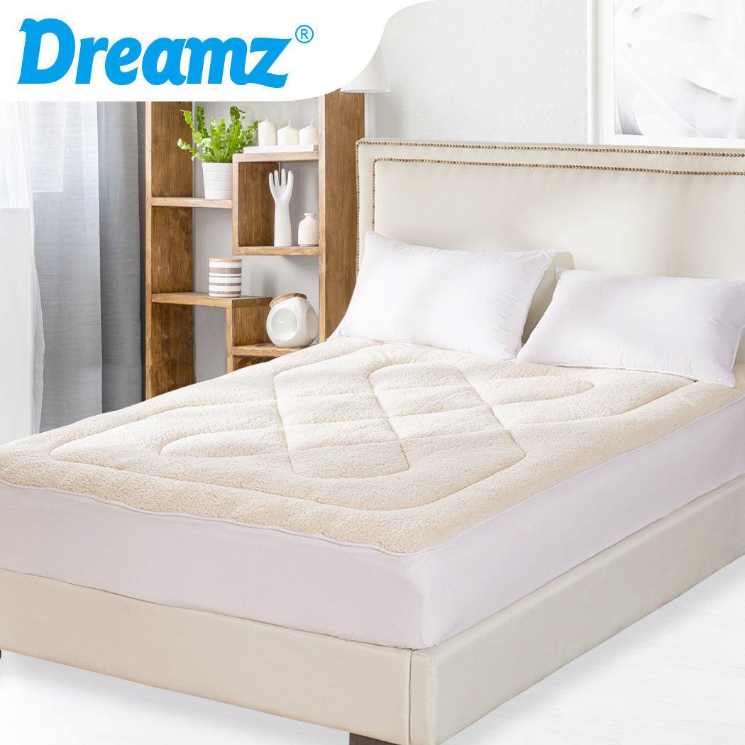 DreamZ Mattress Topper 100% Wool Underlay Single-2018816782927794183