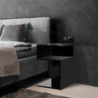 Levede 1xBedside Tables Drawers Side Black-2006733101623021575