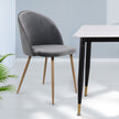 Levede 2x Dining Chairs Seat French Grey-2006733258494185479