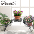 2X Plant Stand Outdoor Indoor Metal Black-2006732927077060615