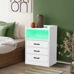 Levede Bedside Table USB Charger Outlet LED White-2018816759531966470
