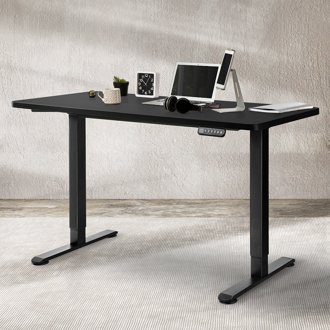 Levede Motorised Standing Desk Adjustable 140cm Black 1000x 1MM-2006733292379967495